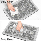 Pet Food Mats for Floor, Absorbent Dog Mat for Food and Water Dispenser Mat - Image 7