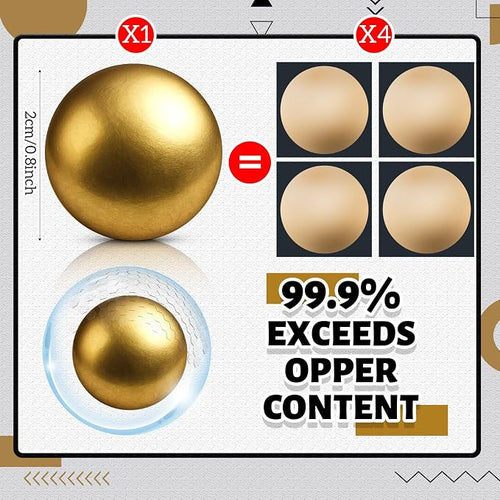 4 Pcs Bird Bath Copper Disk Balls, Spherical Design Purity Disk - Image 2