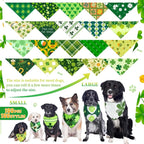 100 Pcs St. Patrick's Day Dog Bandanas Irish Pet Bandanas Bulk Holiday Green - Image 3