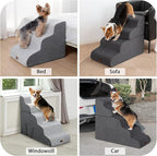 Dog Stairs for Couch Sofa and Chair, 3-Step Dog Steps for Small Dogs and Cats - Image 3