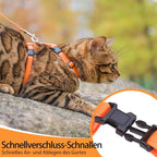 PUPTECK Adjustable Cat Harness and Leash Set Escape Proof Kitten Strap Collar - Image 3