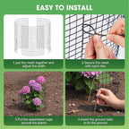 18 PCS Plant Protector from Animals, 6 Pack 12x12 Inch Metal Plant Cages - Image 4