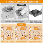 Corgi Feeding Mat, Cute Dogs Absorbent Quick-Dry Cat Dog Food and Water Bowl - Image 3