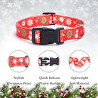Christmas Dog Collar with Buckle Adjustable Safety Nylon Collars - Image 3