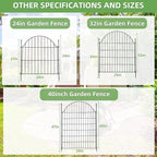10 Panels No Dig Decorative Garden Fence, 32in x 23.6ft Outdoor Animal Barrier - Image 7