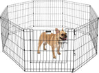 Puppy Playpen - Foldable Metal Exercise Enclosure - Indoor/Outdoor Fence by PETMAKER
