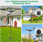 4-Hook Shepherds Hooks for Outdoor, Adjustable Garden Hook for Plant Baskets - Image 6
