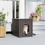 Cat Litter Box Enclosure, Plastic Hidden Litter Box Side Table - Image 5