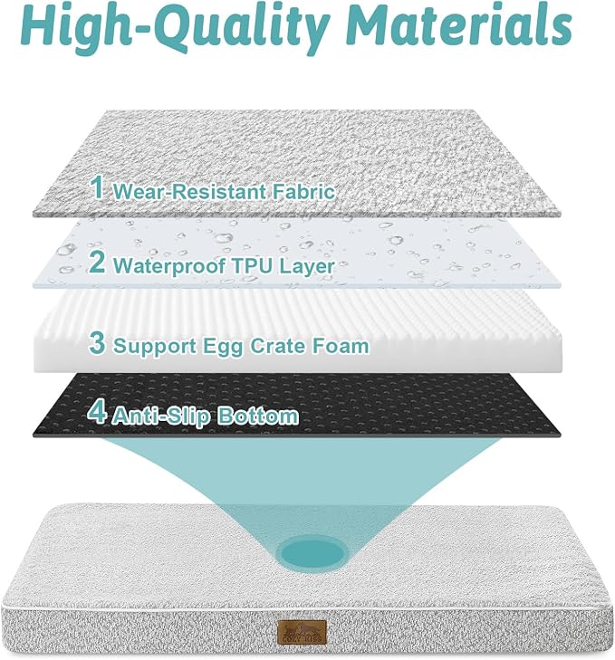 Dog Bed for Extra Large Dogs, Rectangular XL Orthopedic Dog Beds, Foam - Image 8