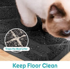 PVC Cat Litter Mat 24" x 15" Inch Black, Less Waste Cat Litter Box Mat - Image 3