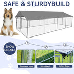 Outdoor Dog Enclosure Heavy Duty Dog Kennel House Mesh Dog Big Cage Pet Kennel - Image 4