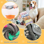 Chumia 18 Pcs Fleece Pet Blanket Soft Warm Sleep Mat Fluffy Cute Puppy Supplies - Image 3