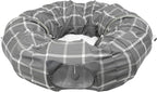 Kitty City Large Cat Tunnel Bed, 2-in-1 Zip-Together Cat Play Tunnel & Plush by KittyCity