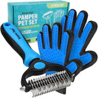 Maxpower Planet Pet Grooming Brush and 2X Grooming Gloves Combo by MaxpowerPlanet