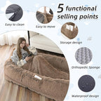Human Dog Bed, Large Dog Beds for Humans Size Fits You and Pets, Washable Faux - Image 3
