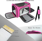 Soft Sided Carrier for Small Medium Cats Dogs, Removable Pad Collapsible Travel - Image 2