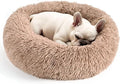 28in Large Dog Bed, Medium Size Dog and Cats, Calming Donut Bed by Hoewina