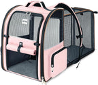 Lekebobor Large Cat Backpack Carrier Expandable Foldable Pet Carrier Backpack by LEKEBOBOR