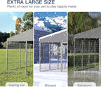 Kullavik 10x10x6 FT Large Outdoor Dog Kennel, Anti-Rust Galvanized Steel Dog Pen - Image 5