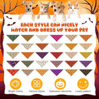 Aliceset 180 Pcs Halloween Dog Bandanas Bulk Halloween Bandana - Image 3