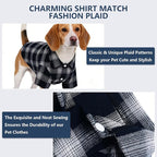 Koneseve Dog Shirt, Pet Plaid Clothes Shirt T-Shirt Sweater Matching Breathable - Image 4