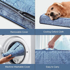 Outdoor Large Washable Dog Bed, Orthopedic Egg Crate Foam Dog Crate Mat - Image 6
