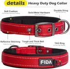 Fida Heavy Duty Dog Collar, Ultra Comfortable Soft Neoprene Padded, Adjustable - Image 3