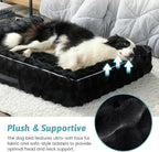 Faux Fur Orthopedic Dog Bed, Extra Large Dog Bed, Supportive Foam Pet Sofa - Image 4