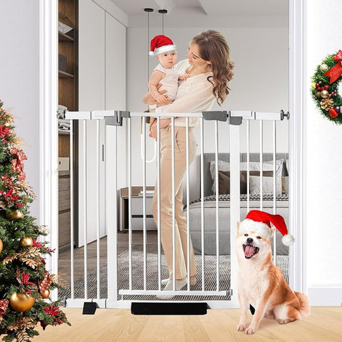 41" Tall Safety Pet Gate, Adjustable 29.92"-49.21" Wide, No Drilling Pressure by RGQPHANTOM