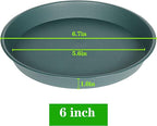 6 Pack Plant Saucer Tray Green, 4 6 8 10 12 13 15 17 19 inch Pot Saucers - Image 2