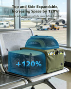 Pecute Top Side Expandable Pet Carrier Airline Approved Dog Cat Carrier - Image 3