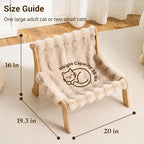 Solid Wood Cat Couch Bed for Indoor Cats, Modern Cat Sofa - Image 6