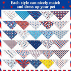 Aliceset 180 Pcs 4th of July Dog Bandanas Bulk Patriotic Dog Bandanas - Image 3
