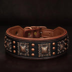 PET ARTIST Upgrade Padded Leather Dog Collar, 2 inch Wide Genuine Leather Dog - Image 8