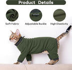 PUMYPOREITY Sticky Hair Cat Clothes, Prevent Hair Loss Cat Pajamas, Soft Cat - Image 4