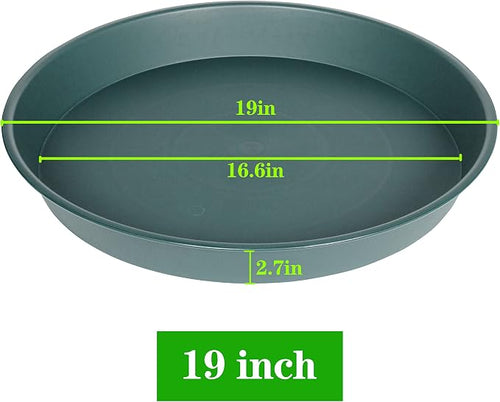 4 Pack of 18 19 inch Plant Saucer Drip Tray, Heavy Duty Large Deep Plant Saucers - Image 2