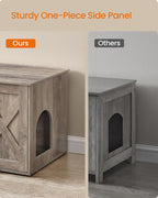 Feandrea Cat Litter Box Enclosure, Litter Box Furniture Hidden, Indoor Cat House - Image 6