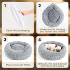 Dogs Bed for Small Dogs, Anti-Anxiety Washable Round Bed - Image 7