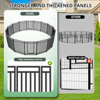 Dog Fence Outdoor for Yard Indoor Dog Playpen 40" Height 40 Panels Portable Dog - Image 2