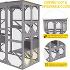 Aivituvin Cat House Outdoor Catio Kitty Enclosure - Image 5