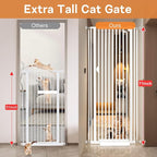 71“ Extra Tall Cat Gate for Doorway: 33.4-37.4” Wide Pet Gate, Auto Close/One - Image 4