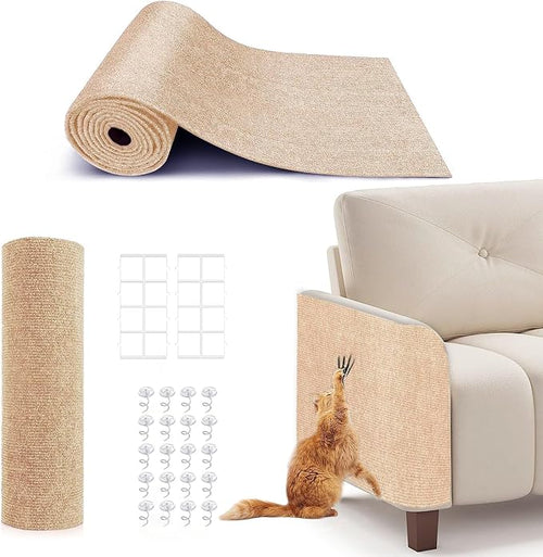 78.7"X15.8" Cat Scratching Mat, Self-Adhesive Cat Scratch Carpet, DIY Cats by BumaiGo