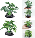 8PCS Betta Fish Tank Decorations Aquarium Decorations Artificial Plastic Plants - Image 4