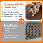 Small Cat Litter Mat, 20x14’’ Double Layer Honeycomb Cat Litter Box Mat - Image 3