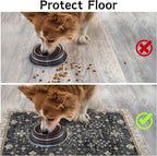 Pet Food Mats for Floor, Absorbent Dog Mat for Food and Water Dispenser Mat - Image 4
