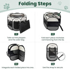 Love's cabin Pet Puppy Dog Playpen, Medium Dog Tent Crates Cage Indoor/Outdoor - Image 8