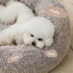 WNPETHOME Calming Dog Beds for Large Dogs, Anti-Anxiety Donut Large pet Bed - Image 2
