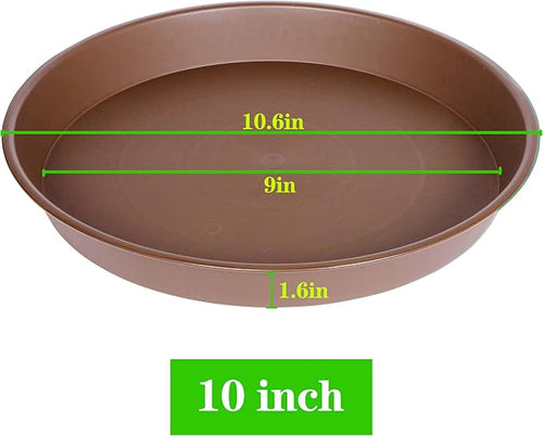 6 Pack of 10 inch Plant Saucer, Heavy Duty Plastic Plant Saucer 10 inch Round - Image 2