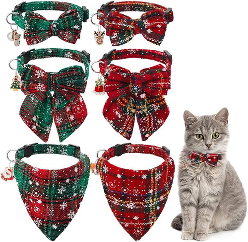6 Pack Christmas Cat Collar by DragonflyDreams