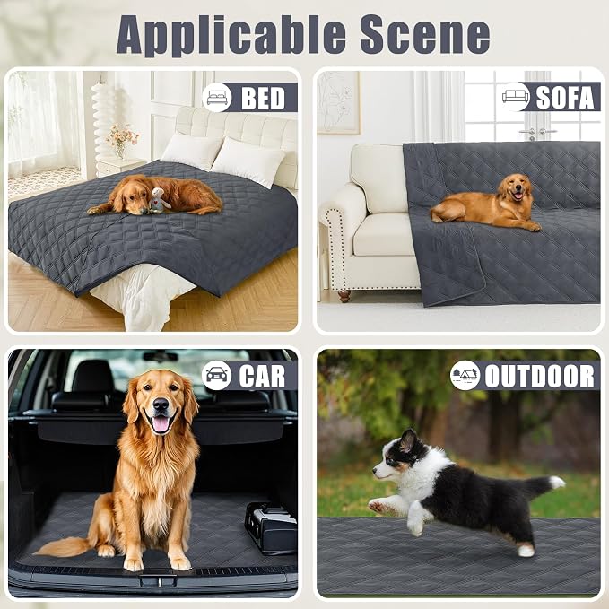 Smiry Waterproof Dog Bed Cover Blanket 68x82, Soft Reversible Pet Blanket - Image 5